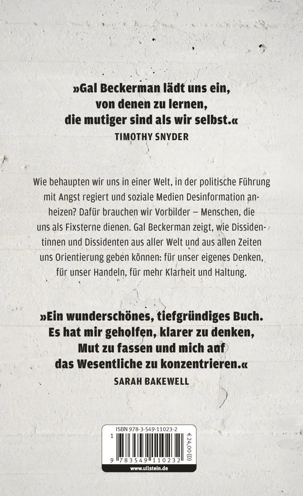 Rückseite: 9783549110232 | Wie man Dissident wird | Gal Beckerman | Buch | 224 S. | Deutsch