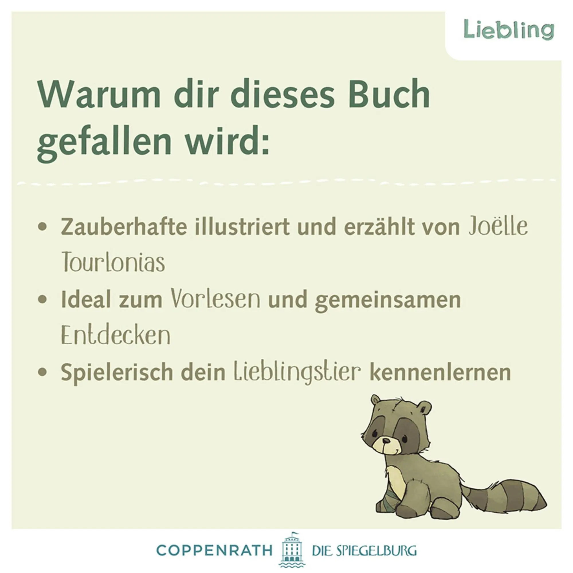 Bild: 9783649650232 | Liebling: Kleiner Waschbär, erzähl mir von dir | Joëlle Tourlonias