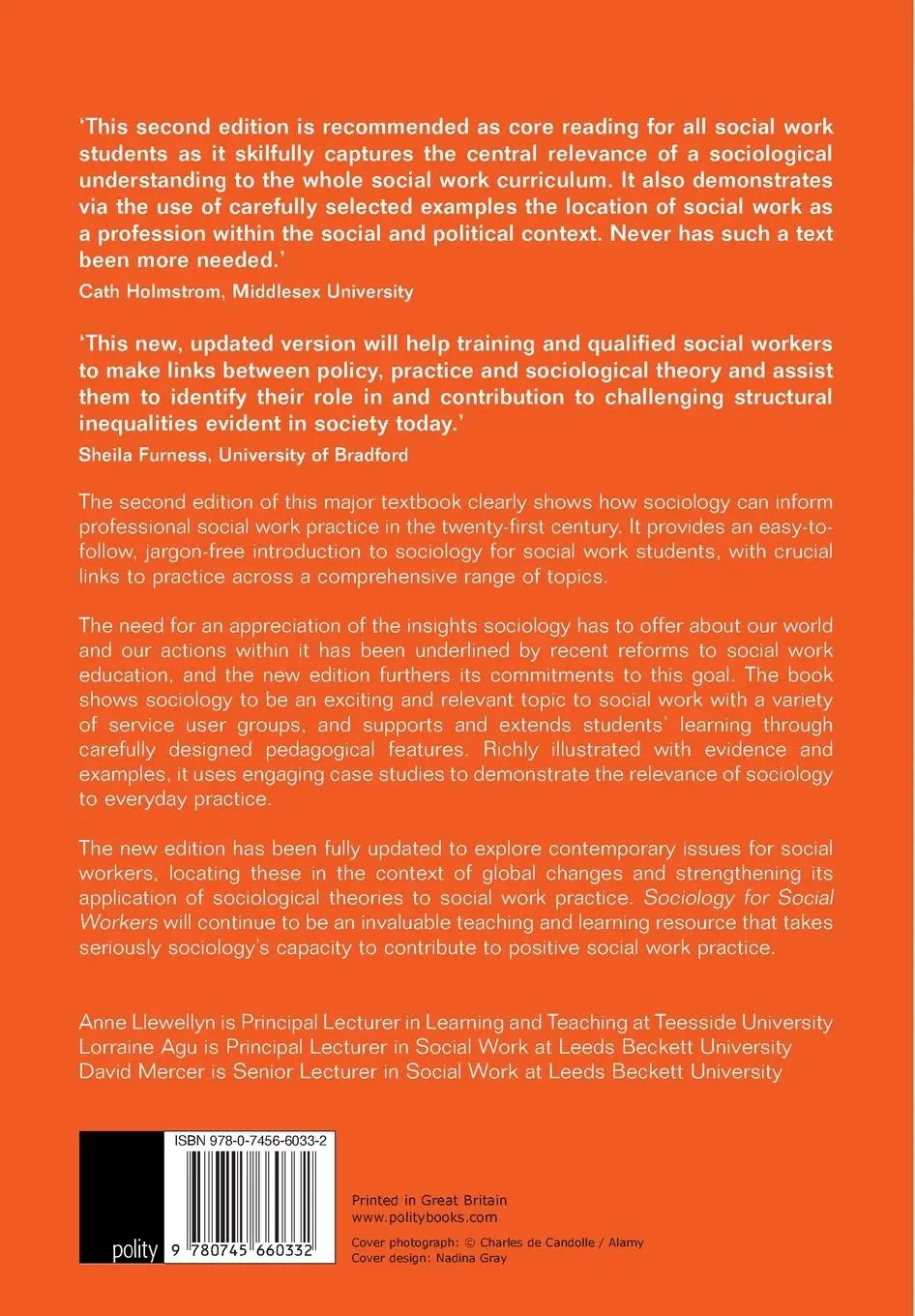 Rückseite: 9780745660332 | Sociology for Social Workers | Anne Llewellyn (u. a.) | Taschenbuch Rückseite: 9780745660332 | Sociology for Social Workers | Anne Llewellyn (u. a.) | Taschenbuch