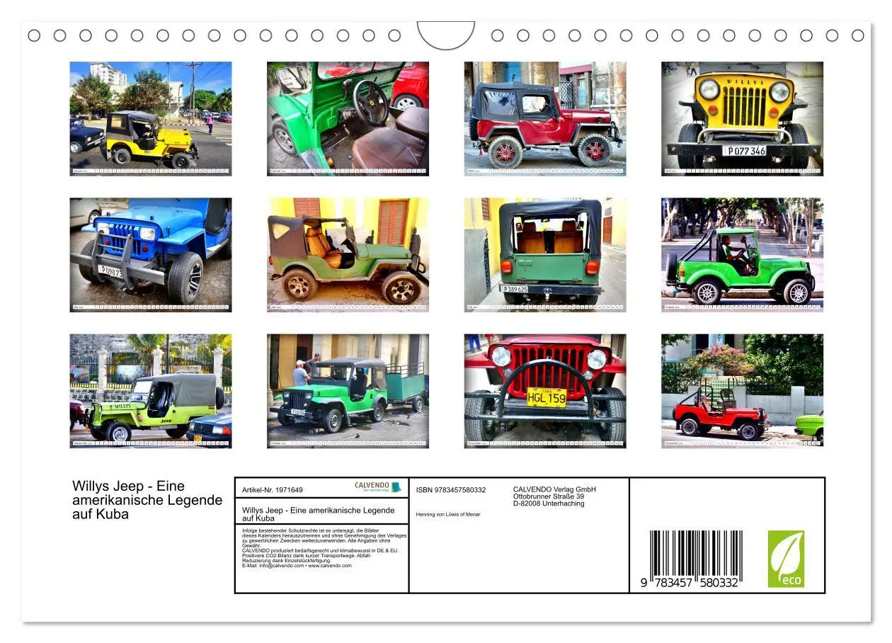 Bild: 9783457580332 | Willys Jeep - Eine amerikanische Legende auf Kuba (Wandkalender...