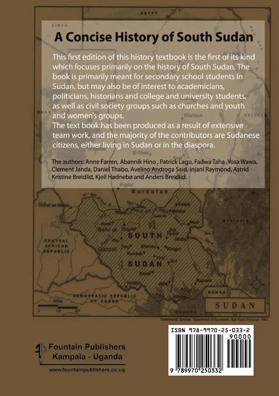 Rückseite: 9789970250332 | A Concise History of South Sudan | Anders Breidlid | Taschenbuch
