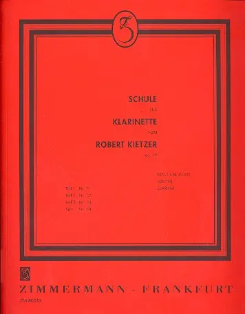 Cover: 9790010800332 | Schule Fur Clarinet 3 Op.79 | Robert Kietzer | Buch | Deutsch | 2011