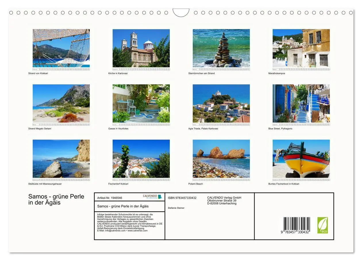 Bild: 9783457330432 | Samos - grüne Perle in der Ägäis (Wandkalender 2026 DIN A3 quer),...