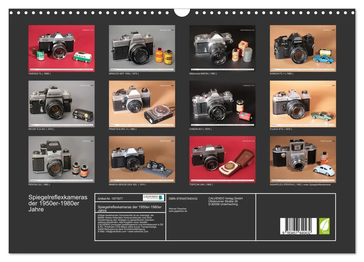Bild: 9783457640432 | Spiegelreflexkameras der 1950er-1980er Jahre (Wandkalender 2026 DIN...