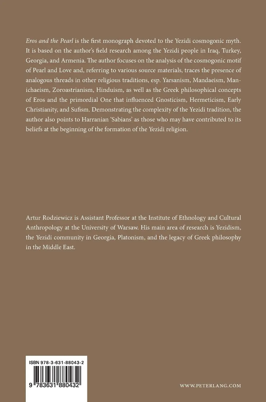 Rückseite: 9783631880432 | Eros and the Pearl | Artur Rodziewicz | Buch | Englisch | 2022