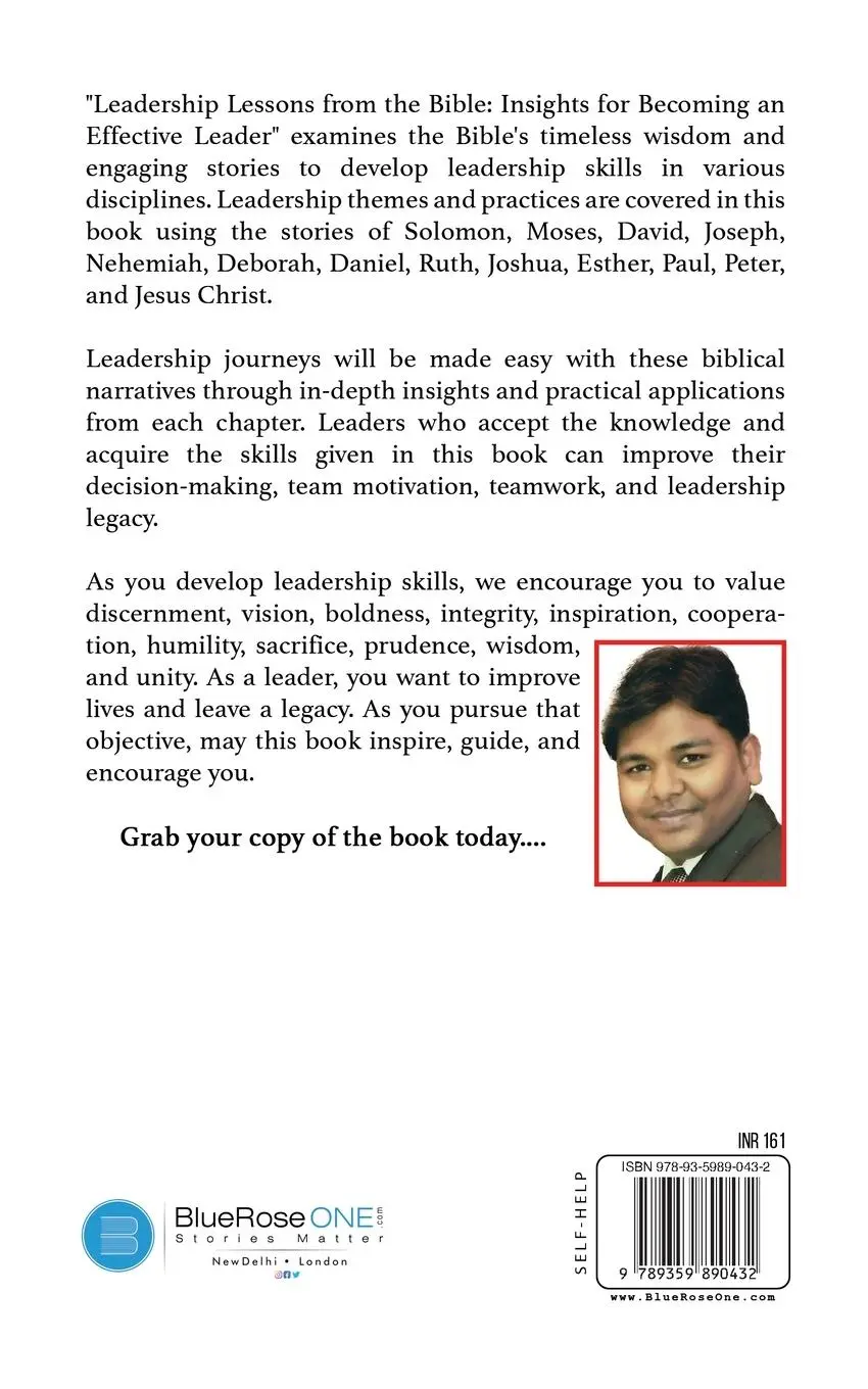 Rückseite: 9789359890432 | Leadership Lessons from the Bible | Pradeep Kasab | Taschenbuch | 2024