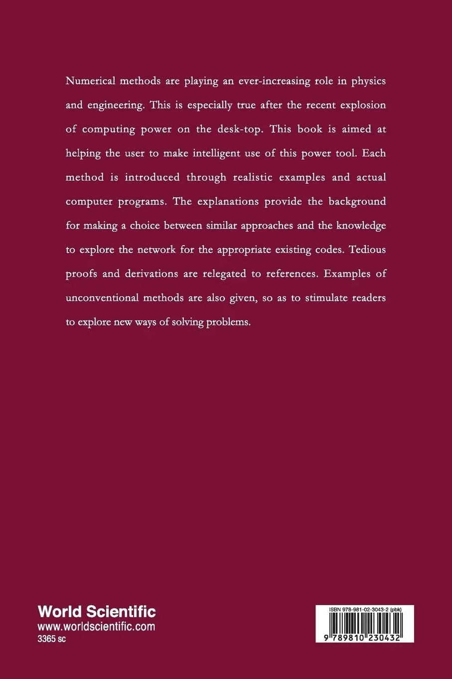 Rückseite: 9789810230432 | COMPUTATIONAL METHODS IN PHYS &amp;...(2 ED) | Wong S M | Taschenbuch