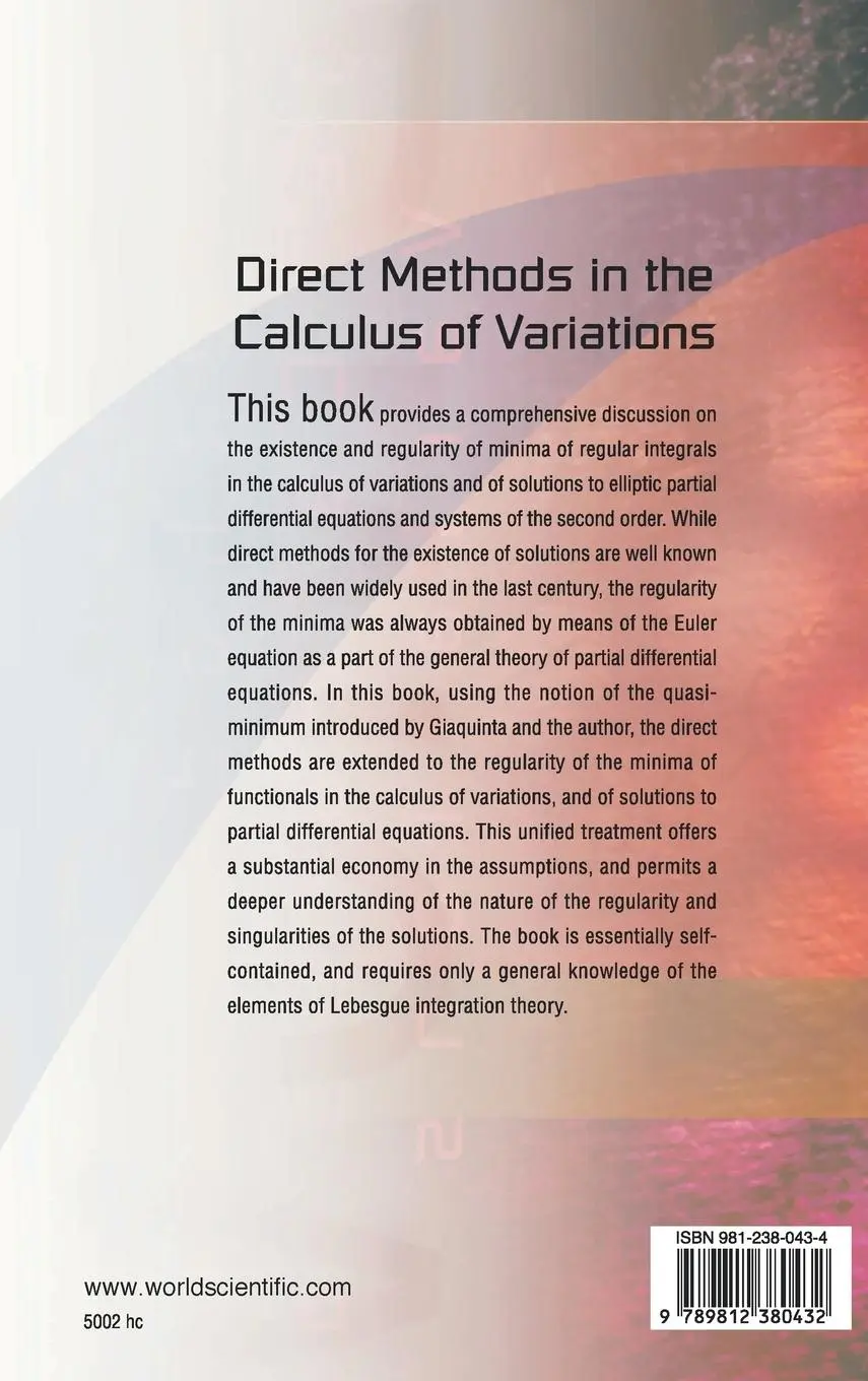 Rückseite: 9789812380432 | DIRECT METHODS IN THE CALCULUS OF VAR... | Enrico Giusti | Buch | 2003