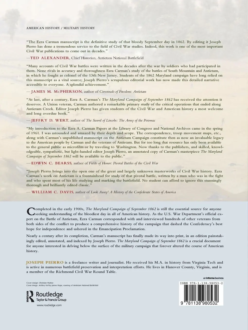 Rückseite: 9781138980532 | The Maryland Campaign of September 1862 | Joseph Pierro | Taschenbuch