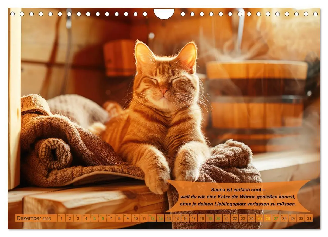 Bild: 9783457320532 | Tierisch lustige Saunafreunde (Wandkalender 2026 DIN A4 quer),...