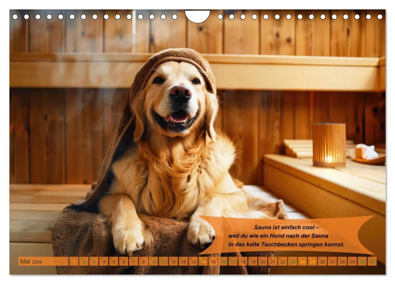 Bild: 9783457320532 | Tierisch lustige Saunafreunde (Wandkalender 2026 DIN A4 quer),...