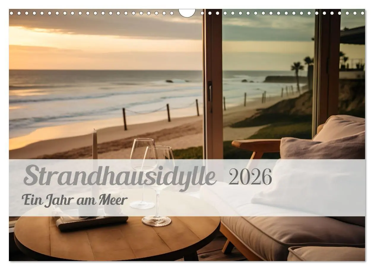 Cover: 9783457490532 | Strandhausidylle (Wandkalender 2026 DIN A3 quer), CALVENDO...