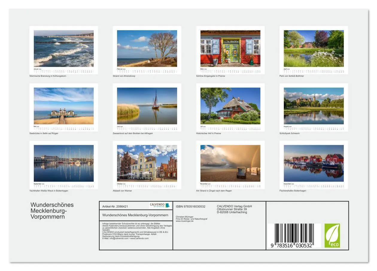 Bild: 9783516030532 | Wunderschönes Mecklenburg-Vorpommern (Wandkalender 2026 DIN A4...