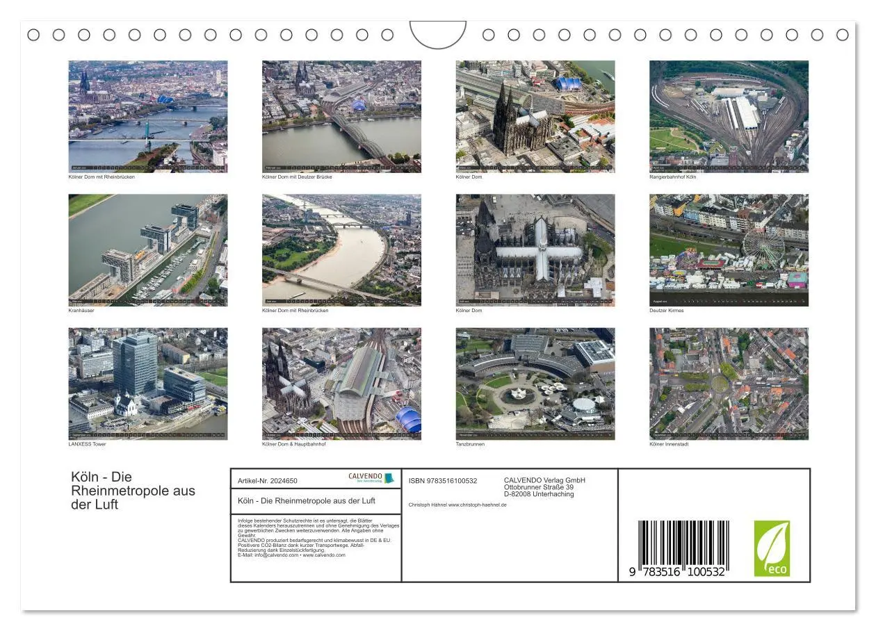 Bild: 9783516100532 | Köln - Die Rheinmetropole aus der Luft (Wandkalender 2026 DIN A4...
