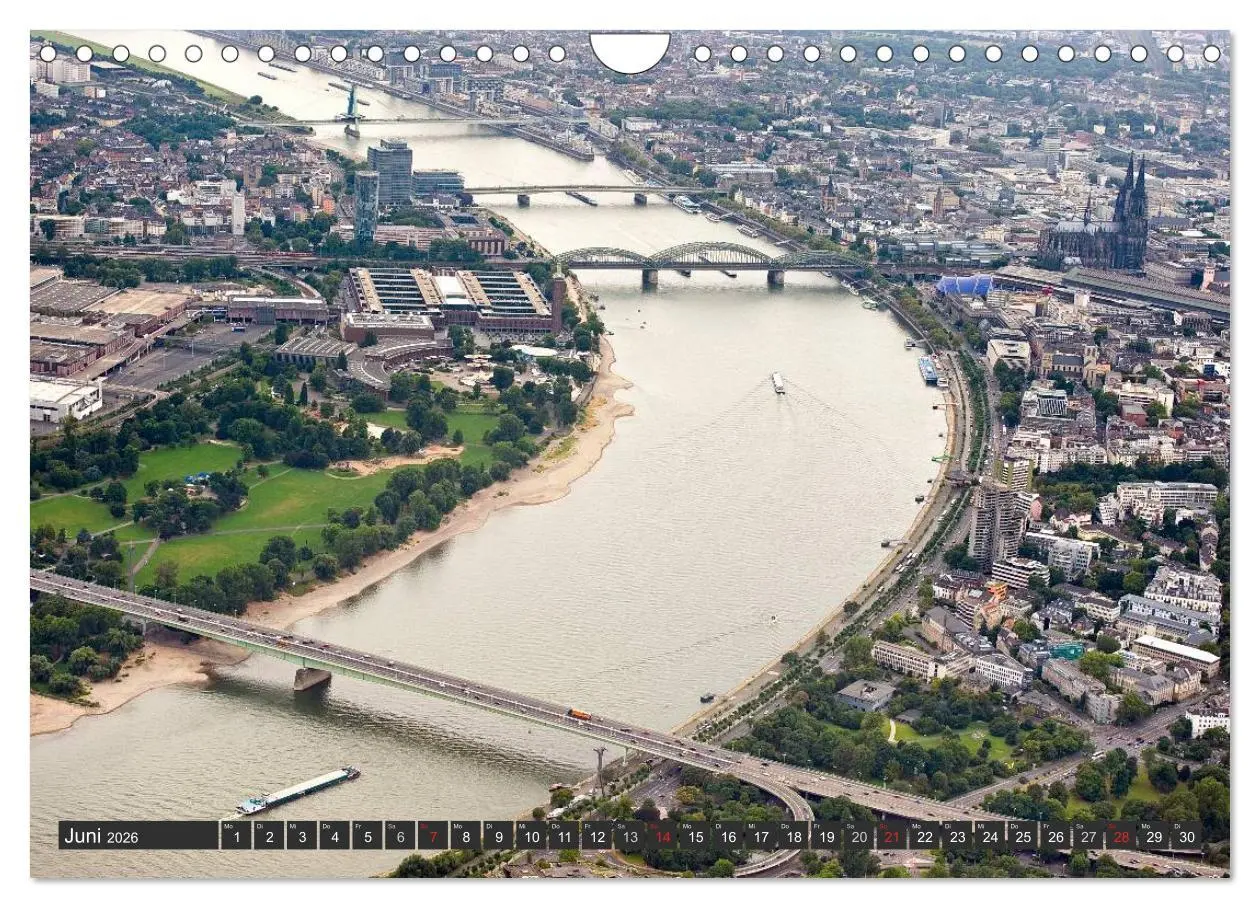 Bild: 9783516100532 | Köln - Die Rheinmetropole aus der Luft (Wandkalender 2026 DIN A4...