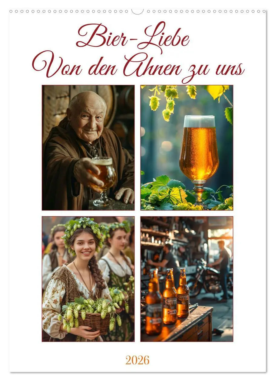 Cover: 9783516270532 | Bier-Liebe Von den Ahnen zu uns (Wandkalender 2026 DIN A2 hoch),...