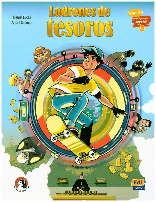 Cover: 9788491790532 | Ladrones de tesoros | A1.2, Cómics para aprender español | Lucas
