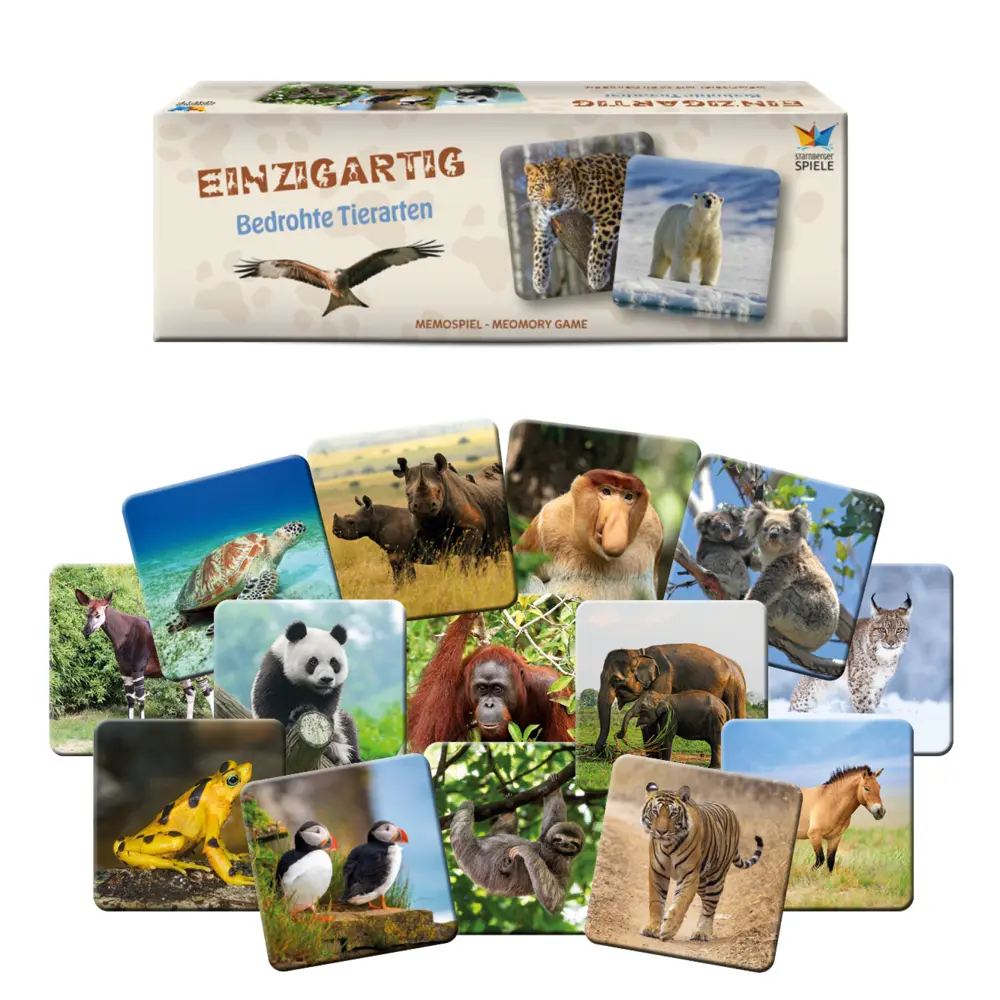 Cover: 4260472860632 | Einzigartig - Bedrohte Tierarten - Memospiel | Tanja Philippeit | 2021