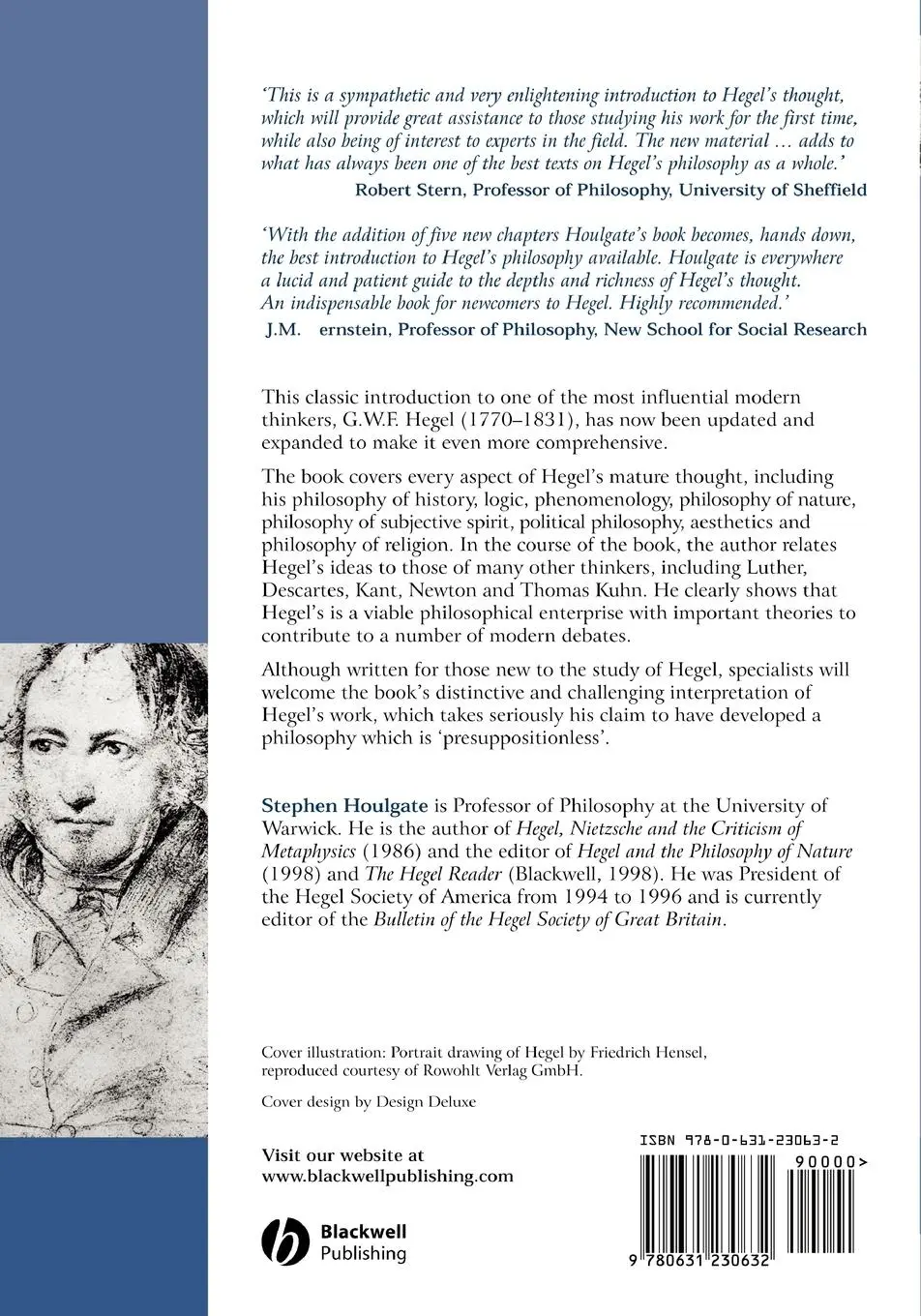 Rückseite: 9780631230632 | An Introduction to Hegel | Freedom, Truth and History | Houlgate