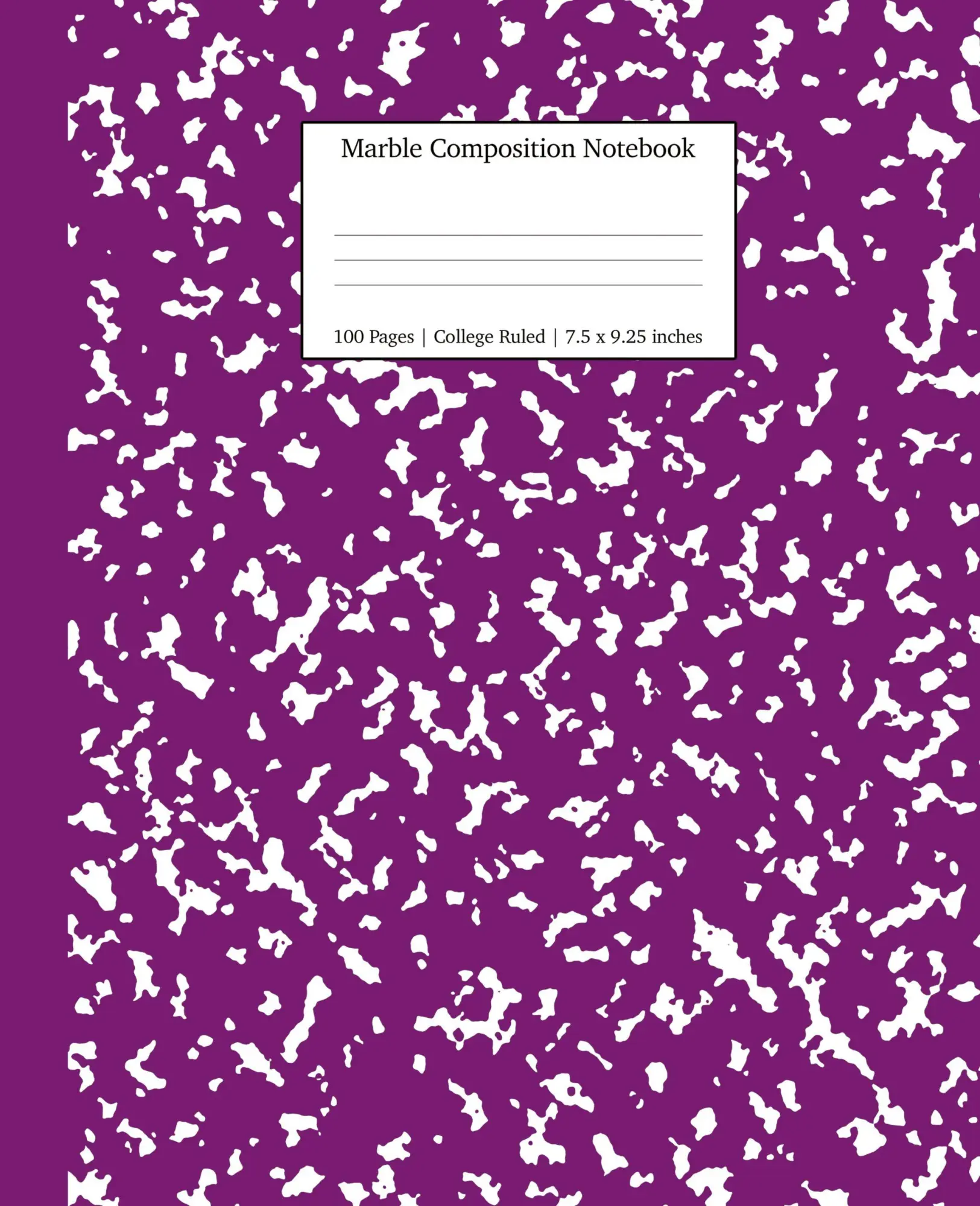 Cover: 9781989790632 | Marble Composition Notebook College Ruled | Young Dreamers Press