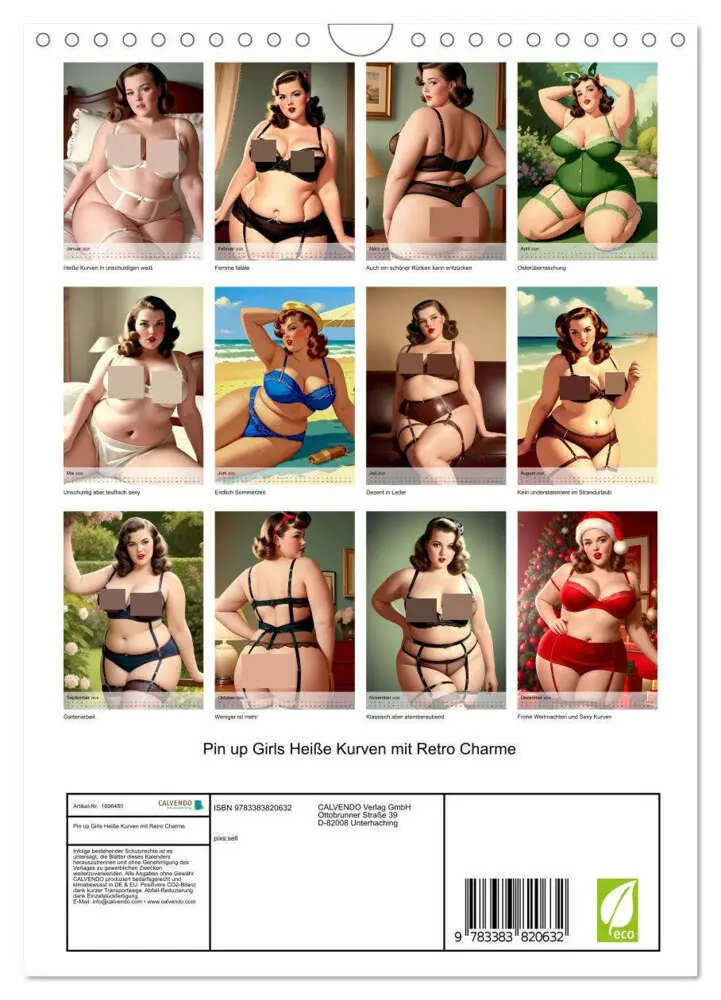 Bild: 9783383820632 | Pin up Girls Heiße Kurven mit Retro Charme (Wandkalender 2025 DIN...