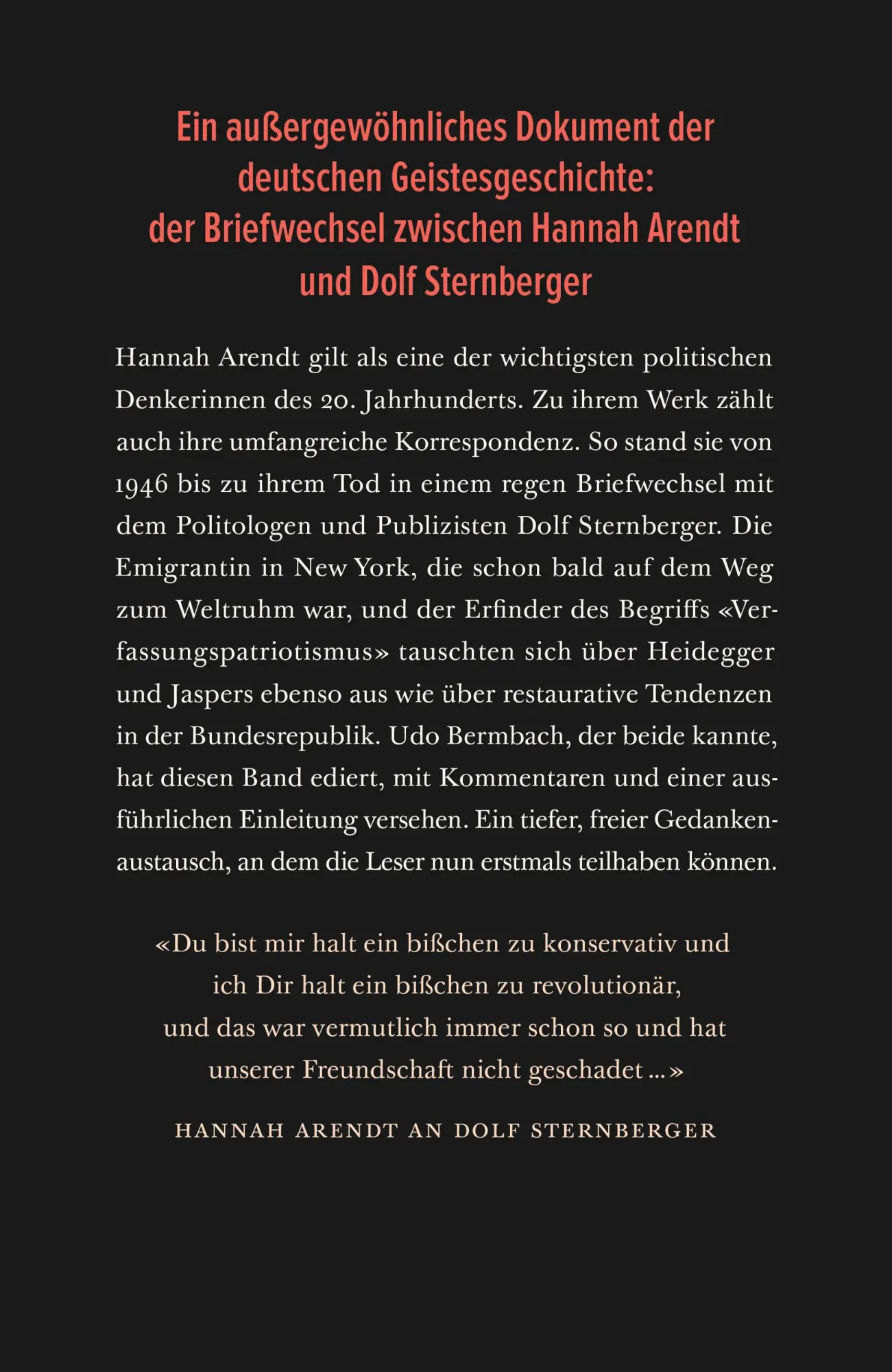 Rückseite: 9783737100632 | «Ich bin Dir halt ein bißchen zu revolutionär» | Hannah Arendt (u. a.)