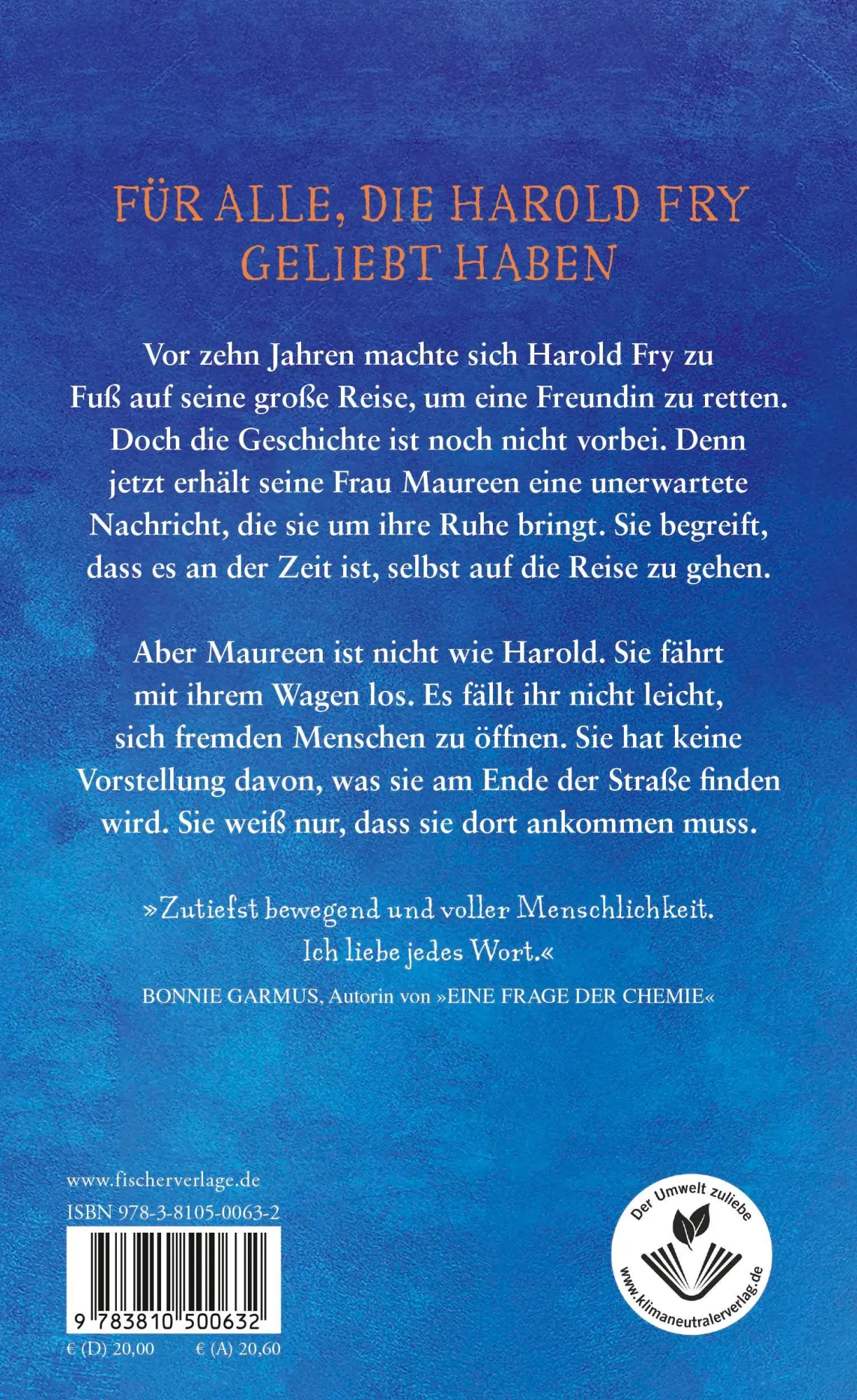 Rückseite: 9783810500632 | Die erstaunliche Entdeckungsreise der Maureen Fry | Roman | Joyce