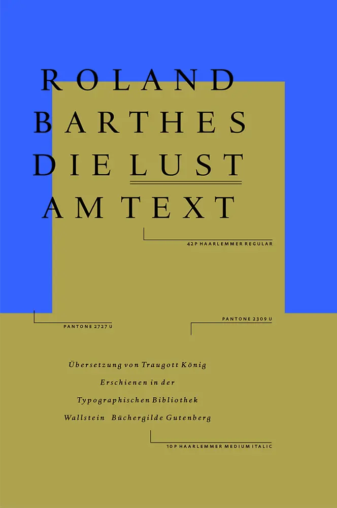 Cover: 9783835350632 | Die Lust am Text | Roland Barthes | Buch | 112 S. | Deutsch | 2021