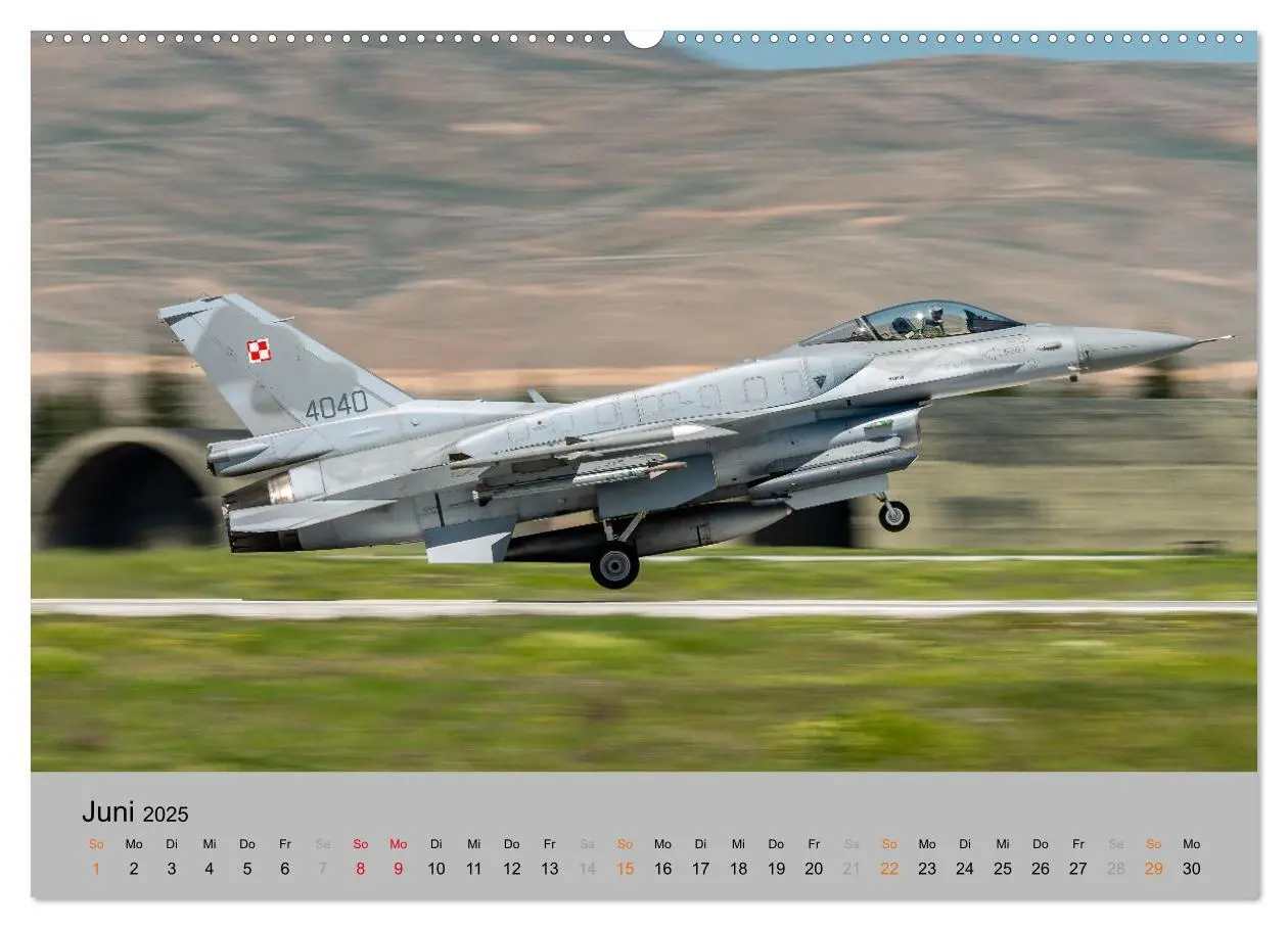 Bild: 9783383980732 | Kampfjet F-16 The Fighting Falcon (Wandkalender 2025 DIN A2 quer),...