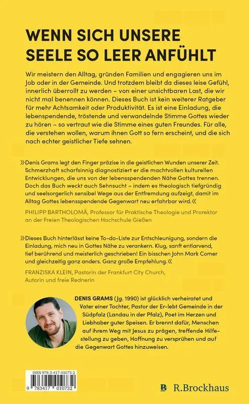 Bild: 9783417010732 | Zurück in seine Nähe | Denis Grams | Buch | 224 S. | Deutsch | 2026