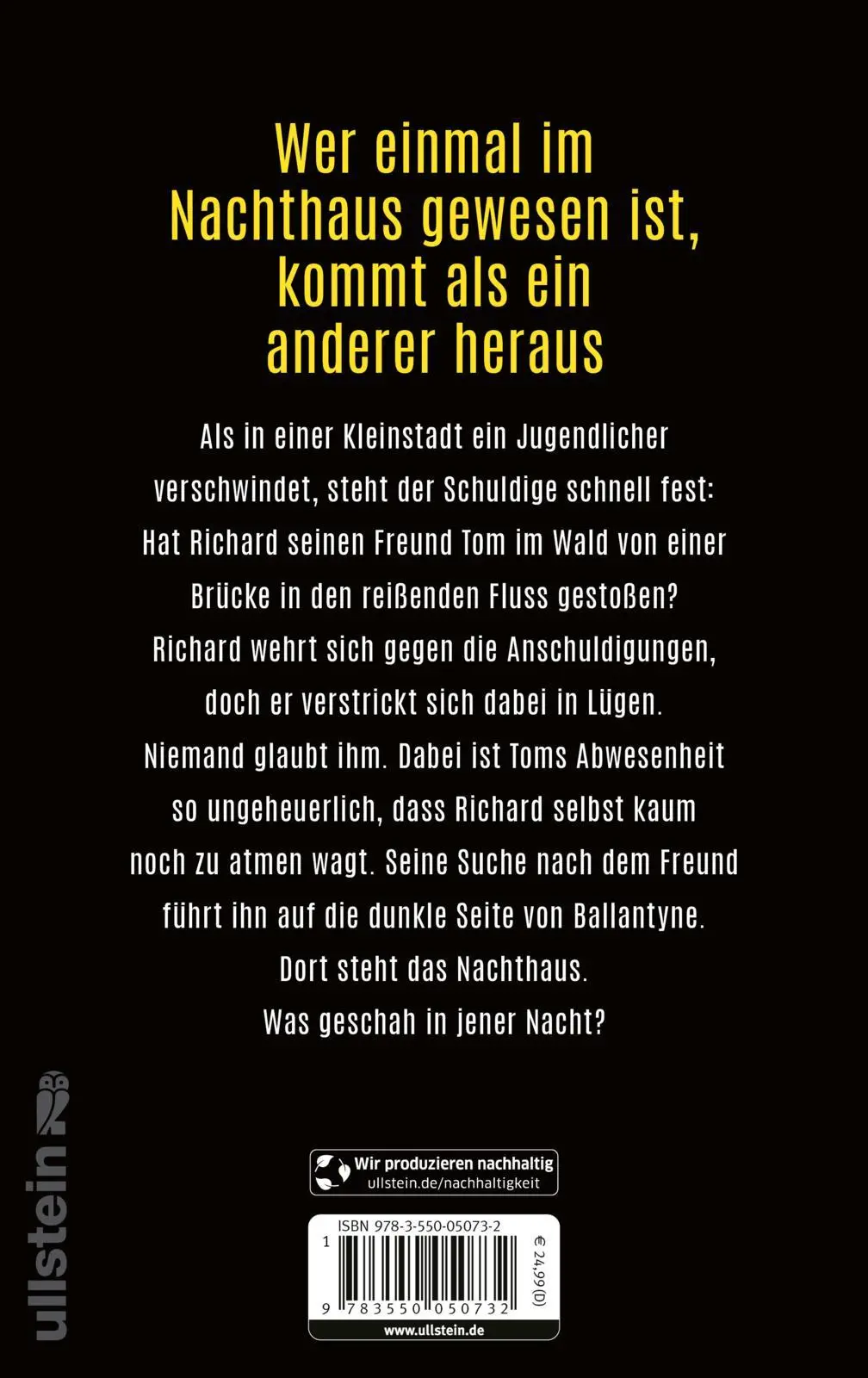 Rückseite: 9783550050732 | Das Nachthaus | Jo Nesbø | Buch | 288 S. | Deutsch | 2023
