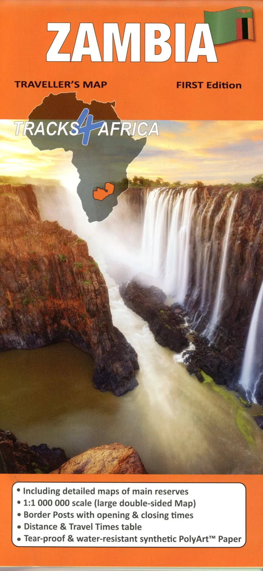 Bild: 9780994720832 | Zambia | (Land-)Karte | Tracks4Africa | Englisch | 2019