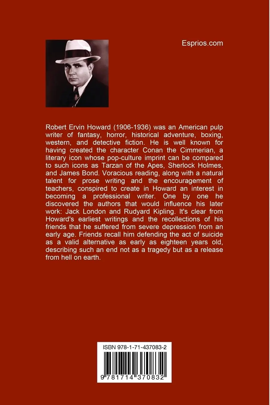 Rückseite: 9781714370832 | Red Shadows, and Rattle of Bones (Esprios Classics) | Robert E. Howard