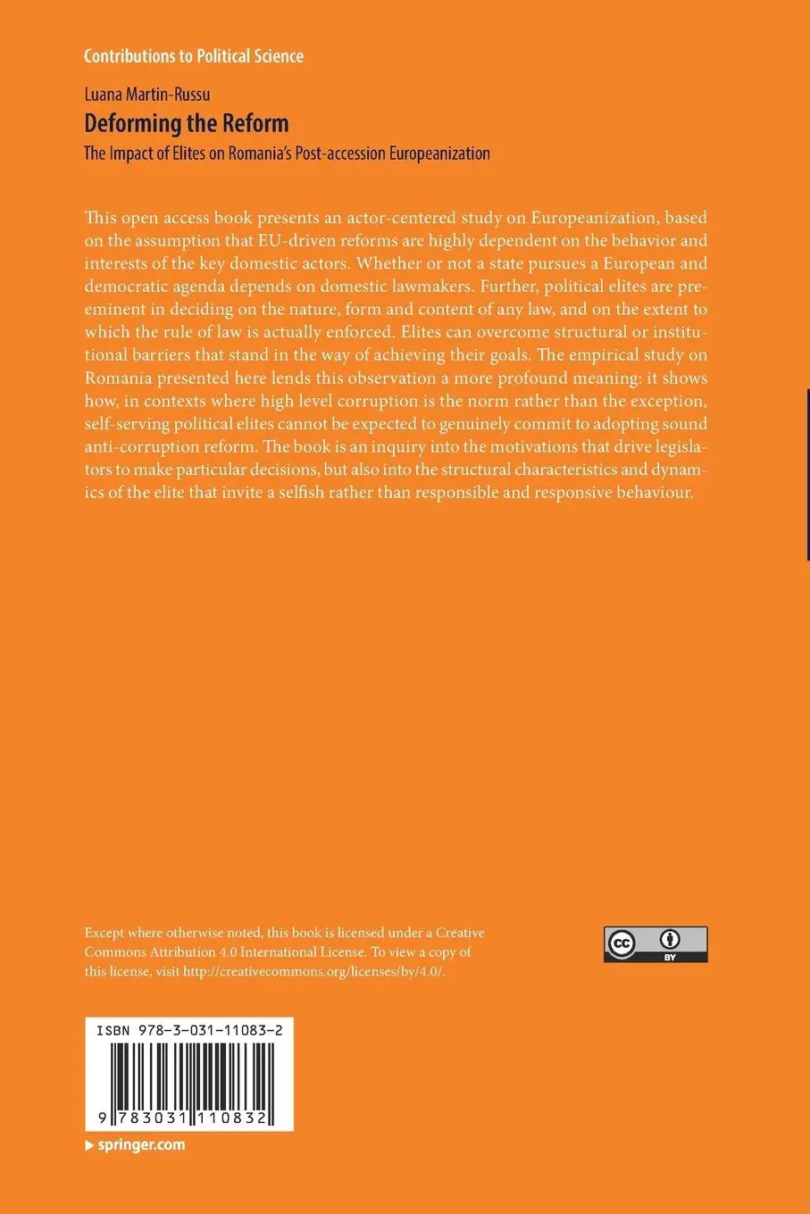 Rückseite: 9783031110832 | Deforming the Reform | Luana Martin-Russu | Taschenbuch | xv | 2022