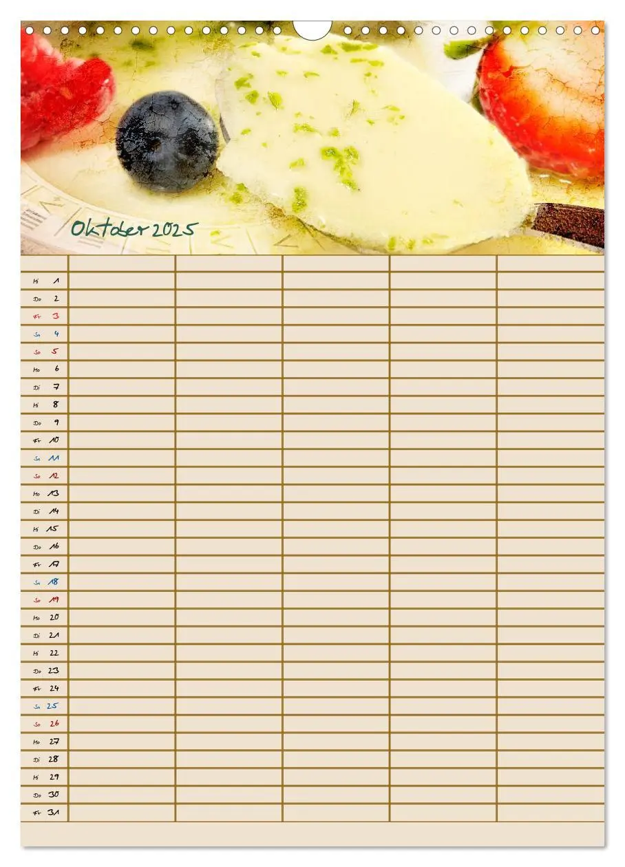 Bild: 9783435990832 | Italienische Küche mit Familienplaner (Wandkalender 2025 DIN A3...