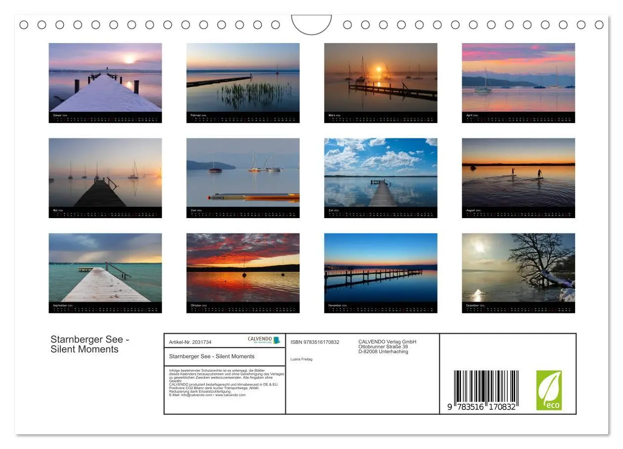 Bild: 9783516170832 | Starnberger See - Silent Moments (Wandkalender 2026 DIN A4 quer),...