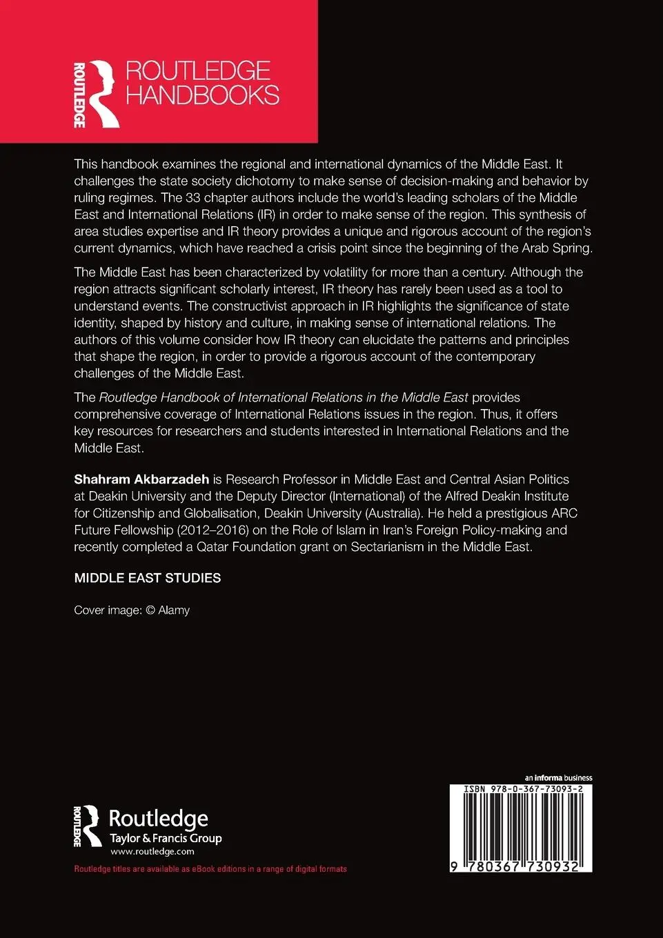 Rückseite: 9780367730932 | Routledge Handbook of International Relations in the Middle East