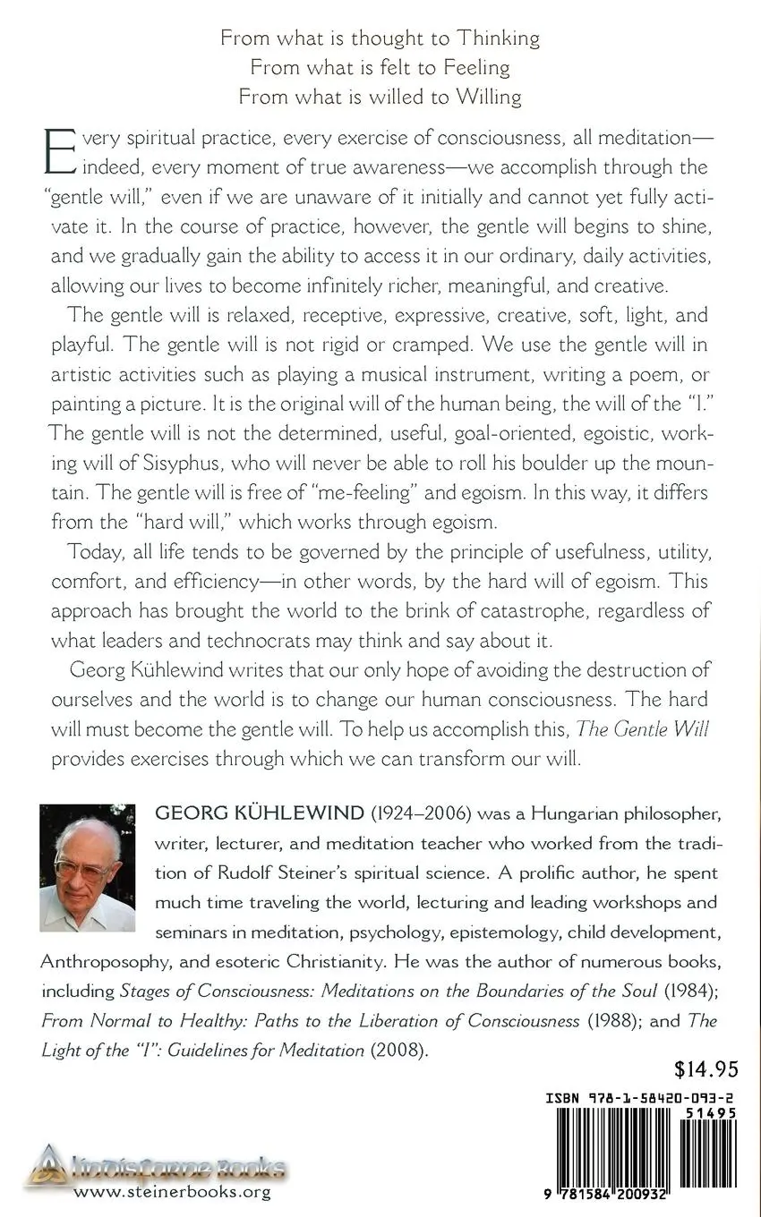Rückseite: 9781584200932 | The Gentle Will | Meditative Guidelines for Creative Consciousness