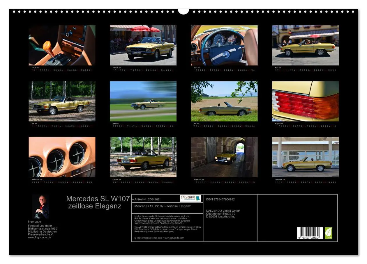 Bild: 9783457900932 | Mercedes SL W107 - zeitlose Eleganz (Wandkalender 2026 DIN A2...