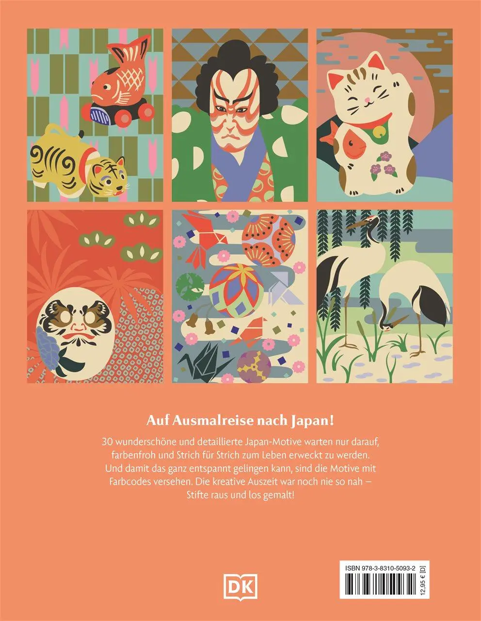 Rückseite: 9783831050932 | Ausmalen &amp; Entspannen. Japan | DK Verlag | Taschenbuch | 72 S. | 2025