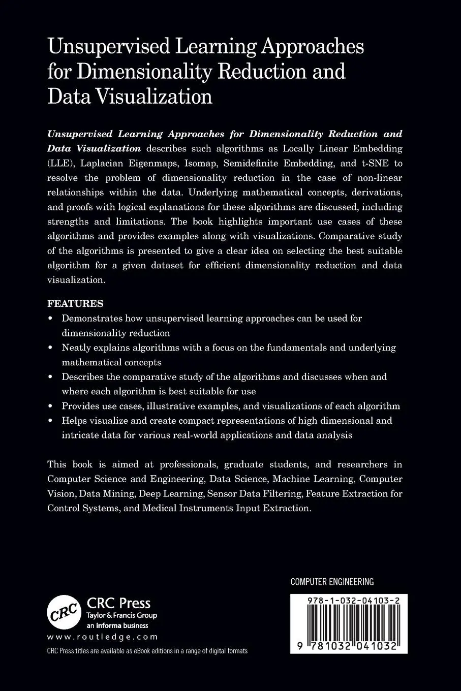 Rückseite: 9781032041032 | Unsupervised Learning Approaches for Dimensionality Reduction and...