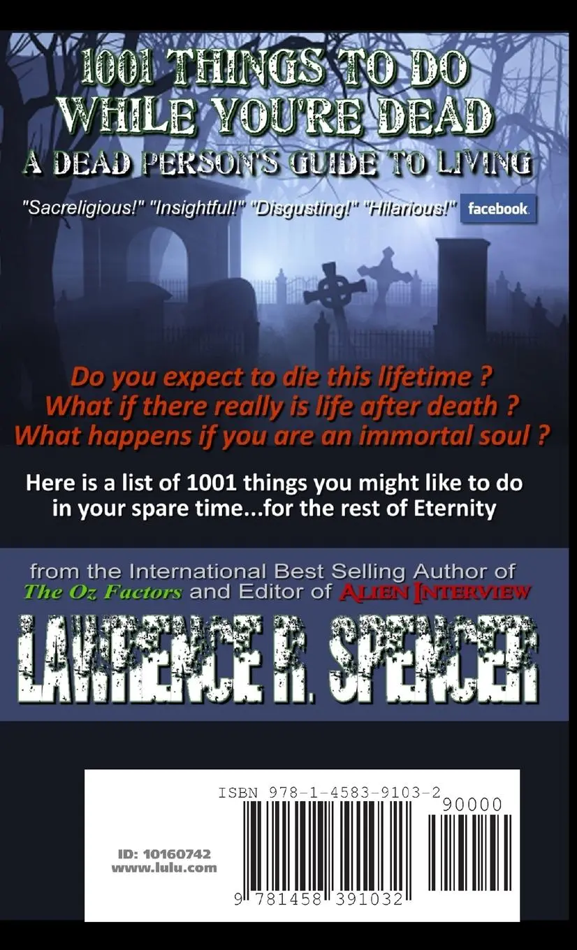 Rückseite: 9781458391032 | 1001 THINGS TO DO WHILE YOU'RE DEAD | Lawrence R. Spencer | Buch