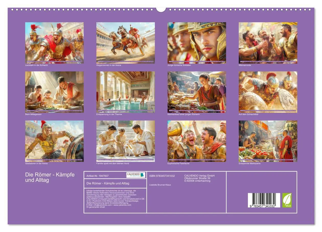 Bild: 9783457341032 | Die Römer - Kämpfe und Alltag (hochwertiger Premium Wandkalender...