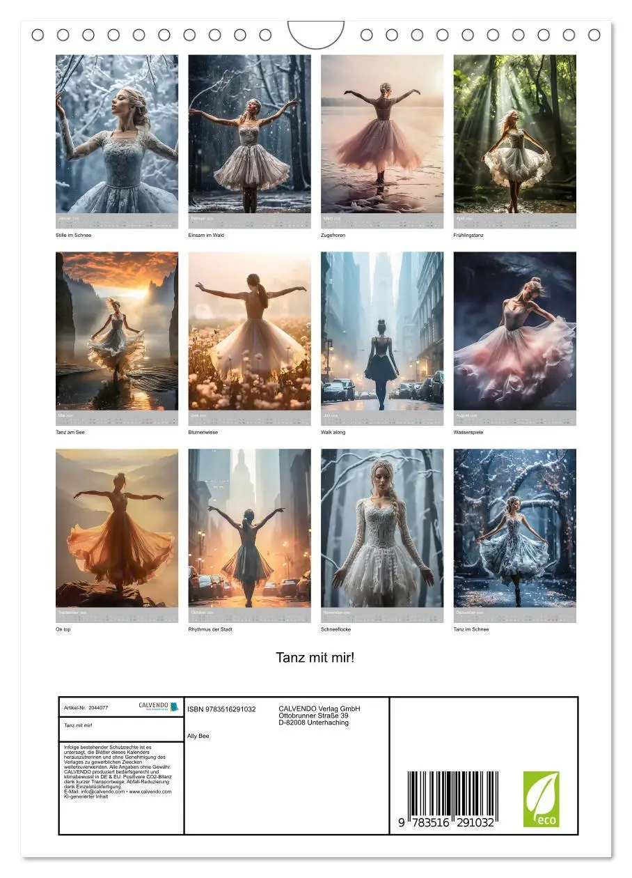 Bild: 9783516291032 | Tanz mit mir! (Wandkalender 2026 DIN A4 hoch), CALVENDO Monatskalender
