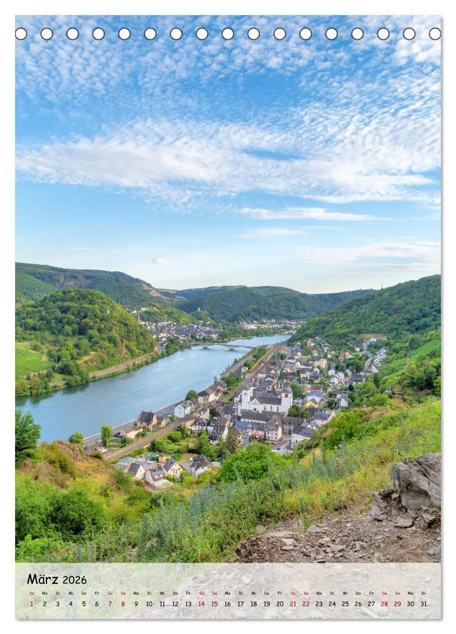 Bild: 9783516361032 | Moselzauber (Tischkalender 2026 DIN A5 hoch), CALVENDO Monatskalender