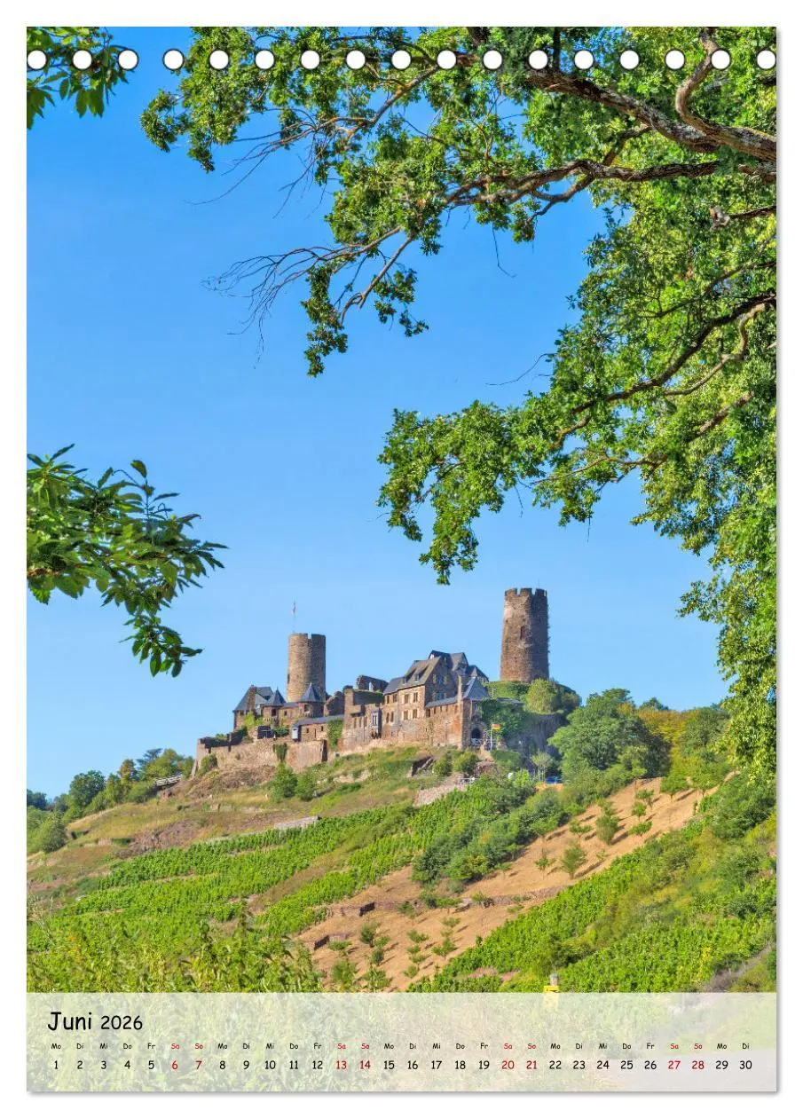 Bild: 9783516361032 | Moselzauber (Tischkalender 2026 DIN A5 hoch), CALVENDO Monatskalender