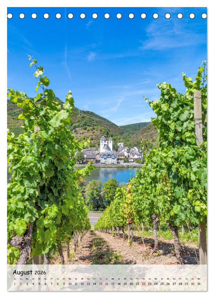 Bild: 9783516361032 | Moselzauber (Tischkalender 2026 DIN A5 hoch), CALVENDO Monatskalender