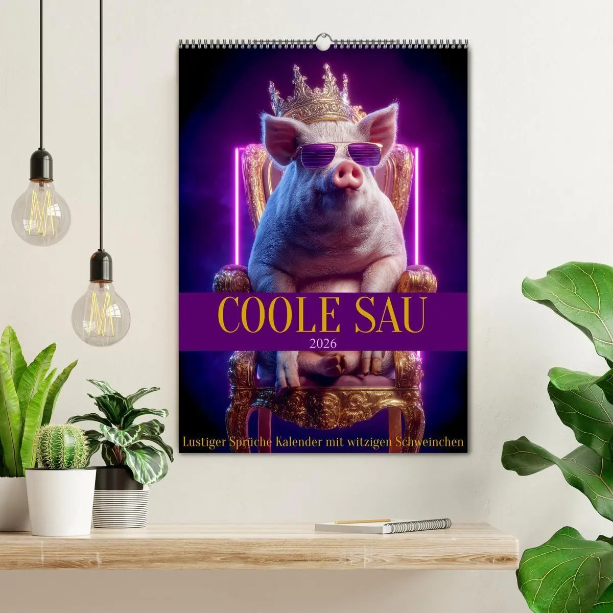 Bild: 9783516671032 | Coole Sau - Lustiger Sprüche Kalender mit witzigen Schweinchen...
