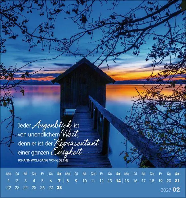 Bild: 9783819301032 | Genieße jeden Augenblick 2027 | aufstellbarer Postkartenkalender