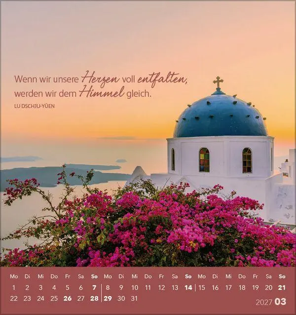Bild: 9783819301032 | Genieße jeden Augenblick 2027 | aufstellbarer Postkartenkalender